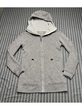 Burton Women's Gray Full Zip Hooded Fleece Jacket Size Small